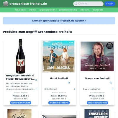 Screenshot grenzenlose-freiheit.de