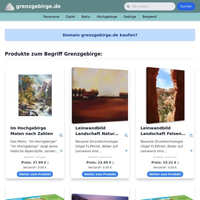 Screenshot grenzgebirge.de