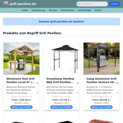 Screenshot grill-pavillon.de