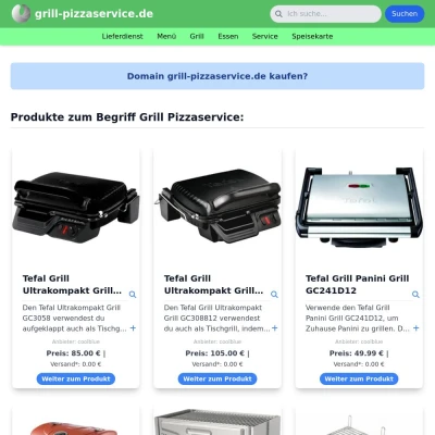 Screenshot grill-pizzaservice.de