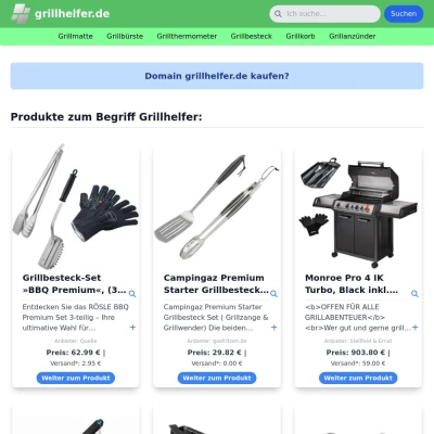 Screenshot grillhelfer.de