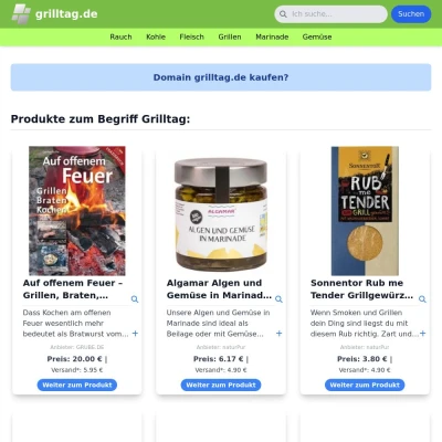 Screenshot grilltag.de