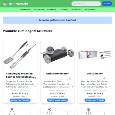 Screenshot grillware.de