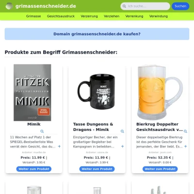 Screenshot grimassenschneider.de