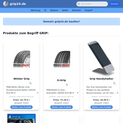 Screenshot grip24.de