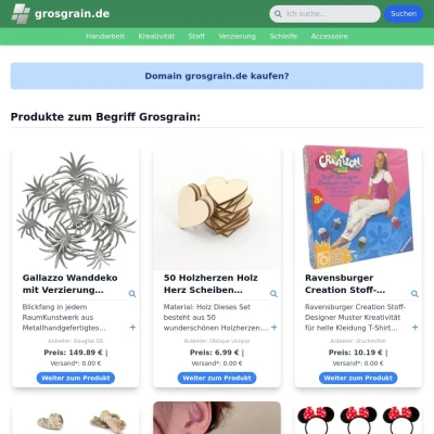 Screenshot grosgrain.de