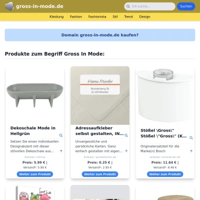 Screenshot gross-in-mode.de