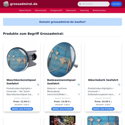 Screenshot grossadmiral.de