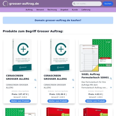 Screenshot grosser-auftrag.de