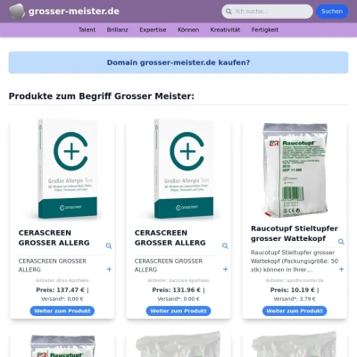 Screenshot grosser-meister.de