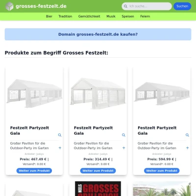 Screenshot grosses-festzelt.de