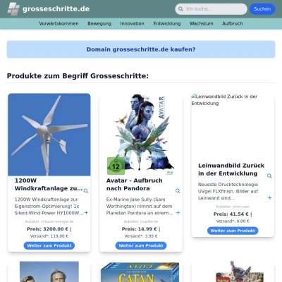 Screenshot grosseschritte.de