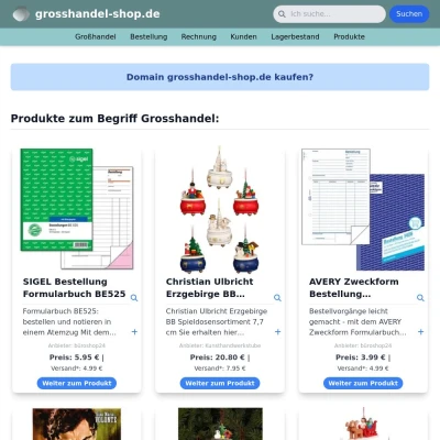 Screenshot grosshandel-shop.de