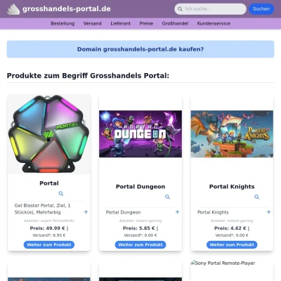 Screenshot grosshandels-portal.de