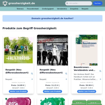 Screenshot grossherzigkeit.de