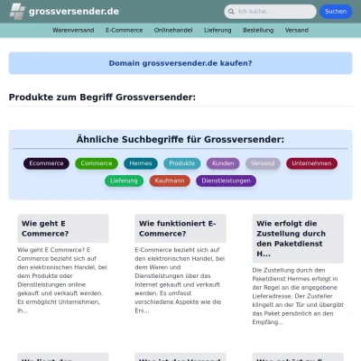 Screenshot grossversender.de