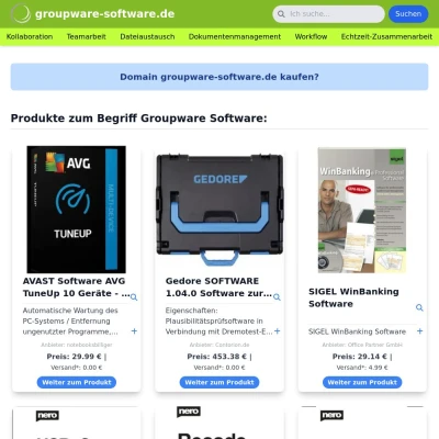 Screenshot groupware-software.de