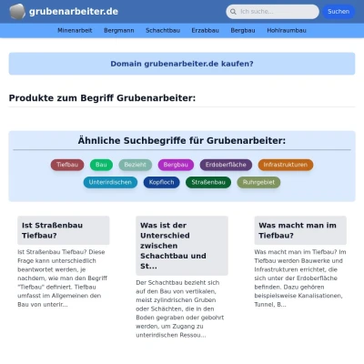 Screenshot grubenarbeiter.de