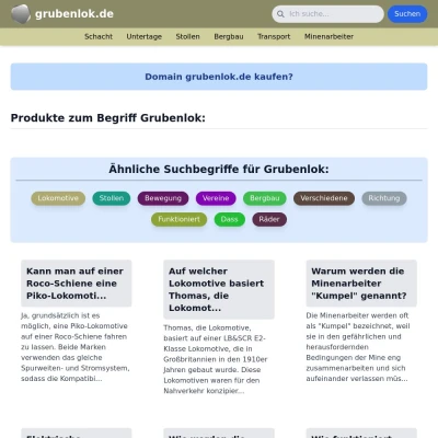 Screenshot grubenlok.de