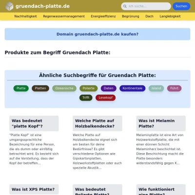 Screenshot gruendach-platte.de