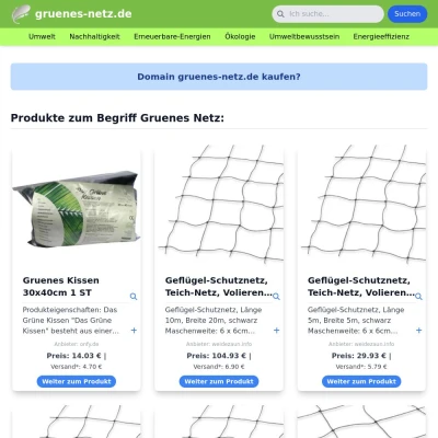 Screenshot gruenes-netz.de