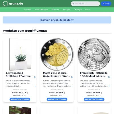 Screenshot gruna.de