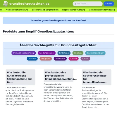 Screenshot grundbesitzgutachten.de