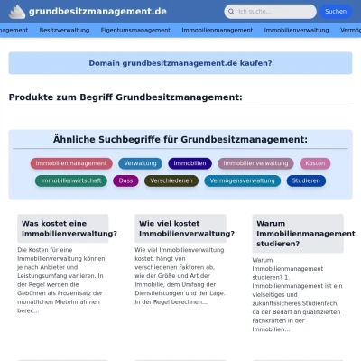 Screenshot grundbesitzmanagement.de