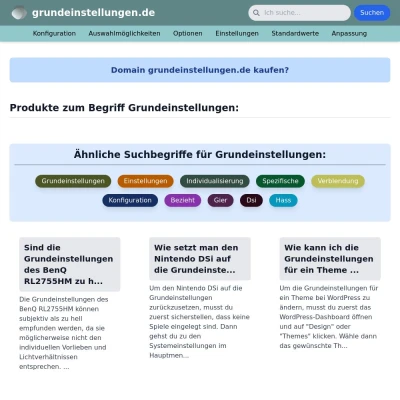 Screenshot grundeinstellungen.de