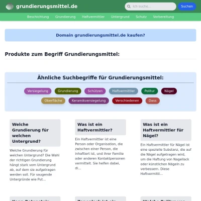 Screenshot grundierungsmittel.de