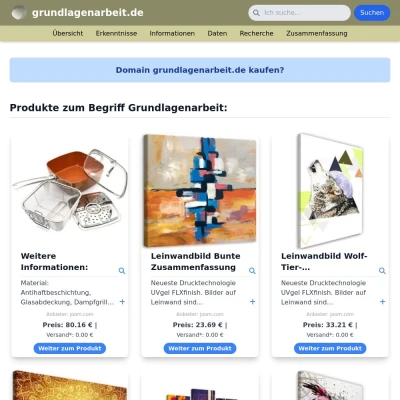 Screenshot grundlagenarbeit.de