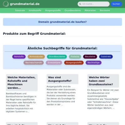 Screenshot grundmaterial.de