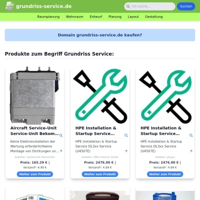 Screenshot grundriss-service.de