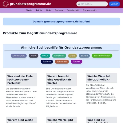 Screenshot grundsatzprogramme.de