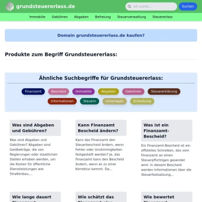 Screenshot grundsteuererlass.de