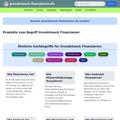 Screenshot grundstueck-finanzieren.de