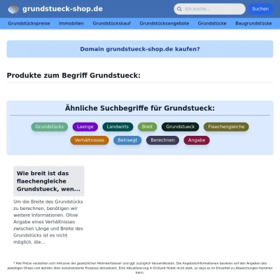 Screenshot grundstueck-shop.de