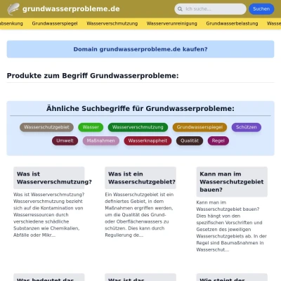 Screenshot grundwasserprobleme.de