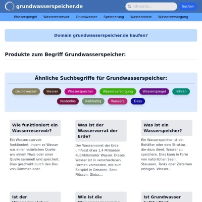 Screenshot grundwasserspeicher.de