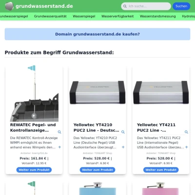 Screenshot grundwasserstand.de