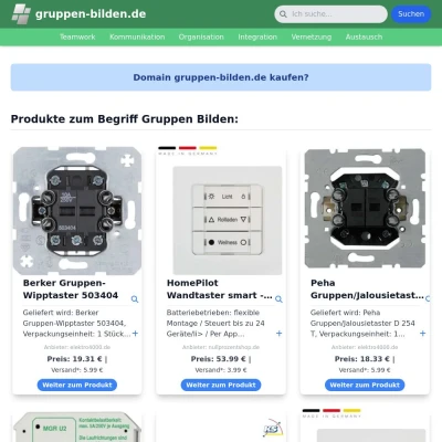 Screenshot gruppen-bilden.de