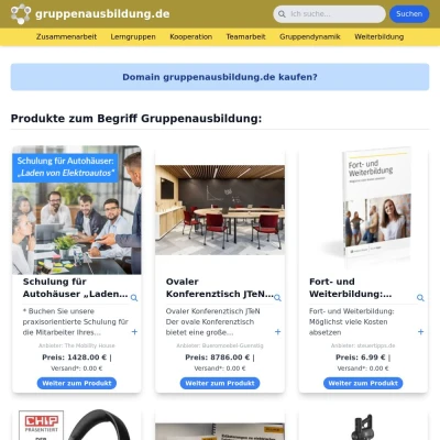 Screenshot gruppenausbildung.de