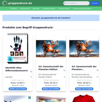 Screenshot gruppendruck.de