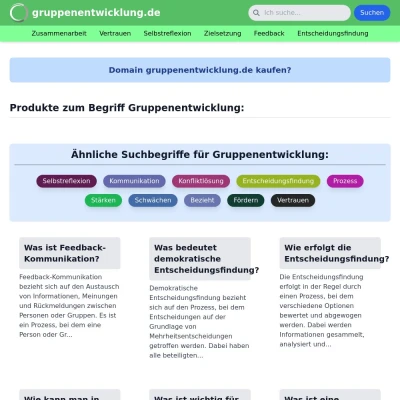 Screenshot gruppenentwicklung.de