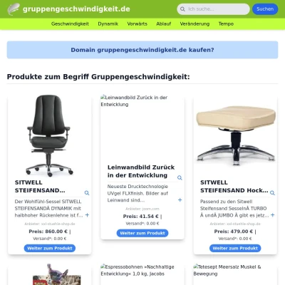 Screenshot gruppengeschwindigkeit.de