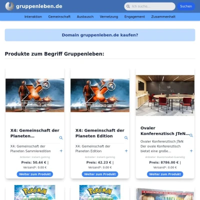 Screenshot gruppenleben.de