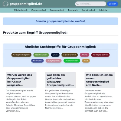 Screenshot gruppenmitglied.de