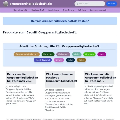 Screenshot gruppenmitgliedschaft.de