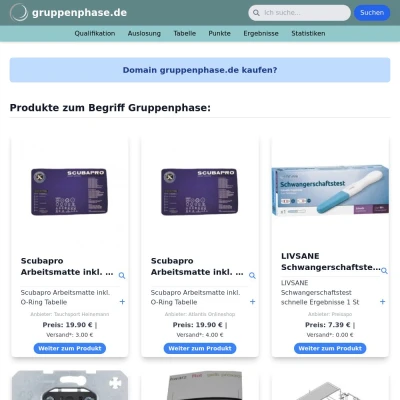 Screenshot gruppenphase.de