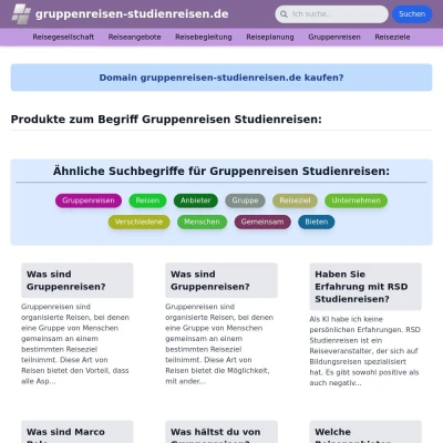 Screenshot gruppenreisen-studienreisen.de